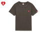 HEART BADGE PIGMENT DYE RIB TEE