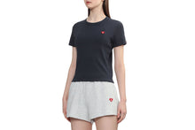 HEART BADGE PIGMENT DYE RIB TEE