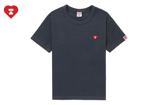 HEART BADGE PIGMENT DYE RIB TEE