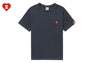 HEART BADGE PIGMENT DYE RIB TEE