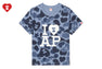 CAMO MONOGRAM PRINT CROP TEE