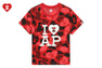 CAMO MONOGRAM PRINT CROP TEE