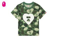 CAMO MONOGRAM BIG HEART PRINT CROP TEE