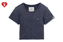WASHED RIBBED TEE