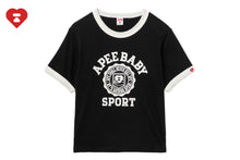COLLEGE PRINT RINGER CROP TEE