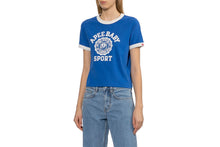 COLLEGE PRINT RINGER CROP TEE