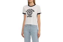 COLLEGE PRINT RINGER CROP TEE