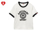 COLLEGE PRINT RINGER CROP TEE