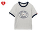 BABY DOPPY PRINTED RINGER CROP TEE
