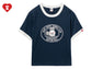 BABY DOPPY PRINTED RINGER CROP TEE