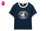BABY DOPPY PRINTED RINGER CROP TEE