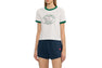 BABY DOPPY PRINTED RINGER CROP TEE