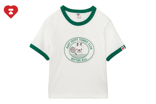 BABY DOPPY PRINTED RINGER CROP TEE