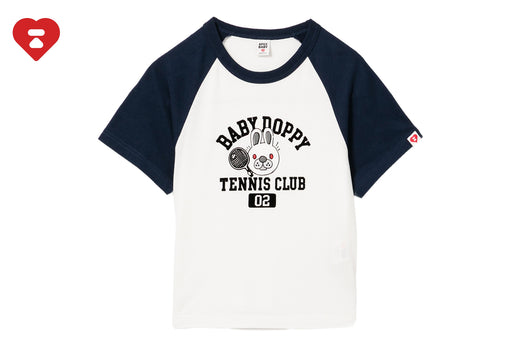 BABY DOPPY PRINTED RAGLAN CROP TEE