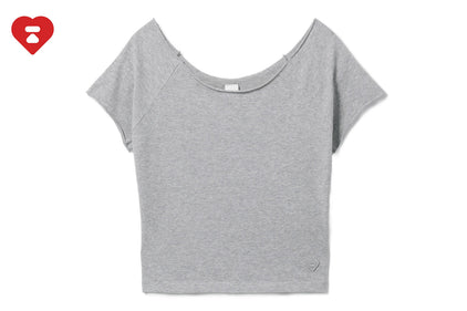 HEART BADGE CROP TEE #3