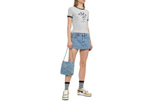 PRINT CROP RINGER TEE
