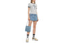 PRINT CROP RINGER TEE