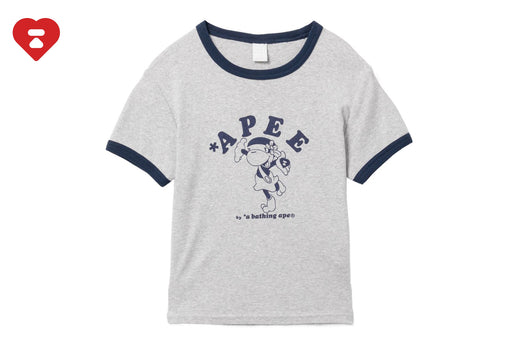 PRINT CROP RINGER TEE
