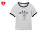 PRINT CROP RINGER TEE