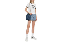 PRINT CROP RINGER TEE