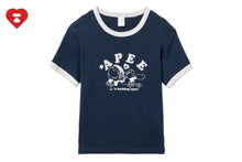 PRINT CROP RINGER TEE