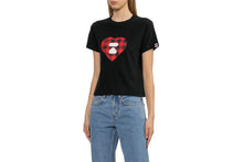 TARTAN PLAID HEART PRINTED TEE