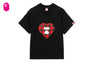 TARTAN PLAID HEART PRINTED TEE