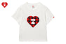 TARTAN PLAID HEART PRINTED TEE