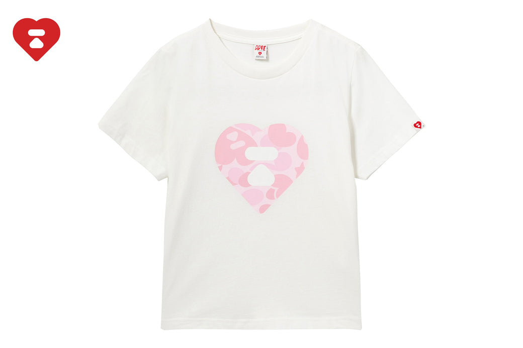 CAMO HEART PRINTED TEE #1 | bape.com
