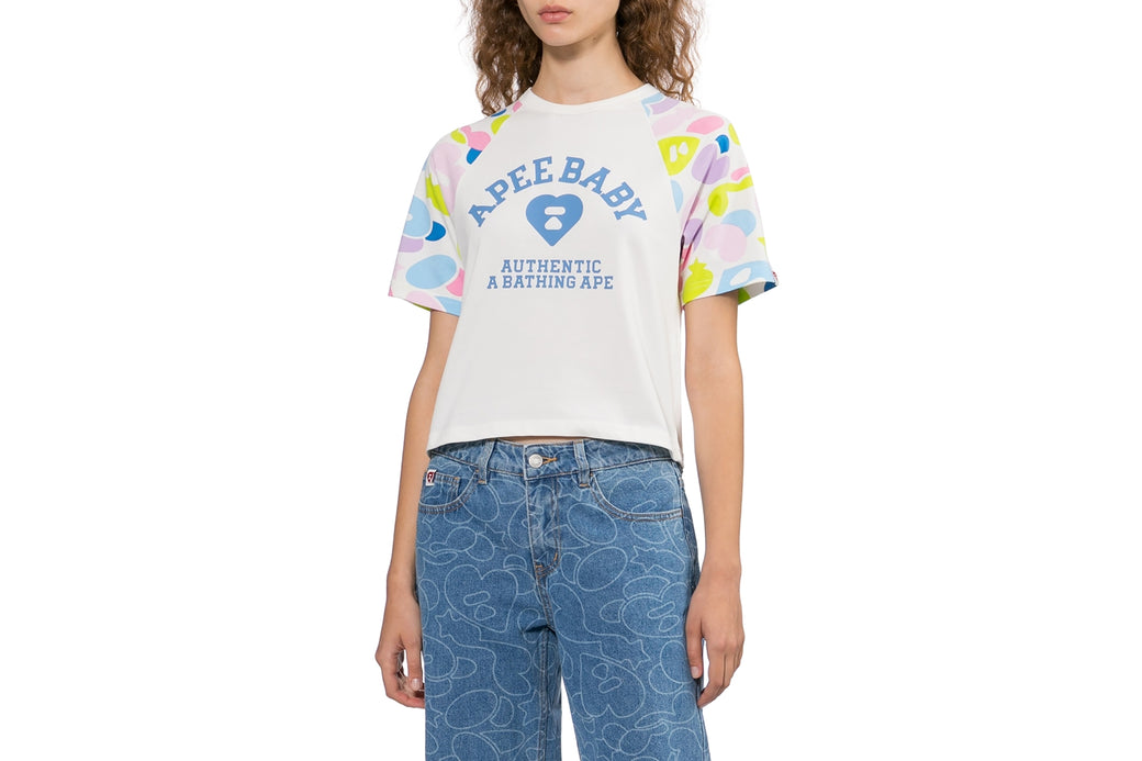 CAMO SLEEVES RAGLAN TEE | bape.com