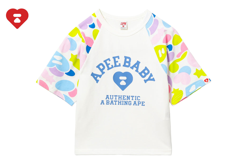 CAMO SLEEVES RAGLAN TEE | bape.com