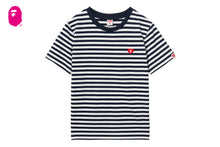 HEART BADGE STRIPED TEE