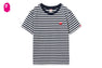 HEART BADGE STRIPED TEE