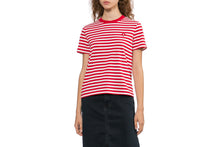 HEART BADGE STRIPED TEE
