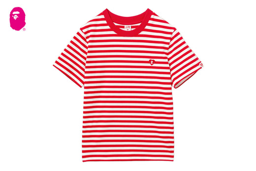 HEART BADGE STRIPED TEE
