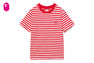 HEART BADGE STRIPED TEE