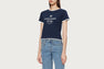 APEE LAYERED GLITTER PRINT TEE