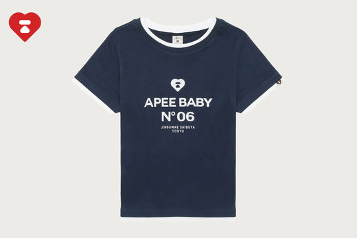 APEE LAYERED GLITTER PRINT TEE