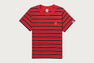 PATENT HEART BADGE STRIPE TEE