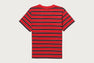 PATENT HEART BADGE STRIPE TEE