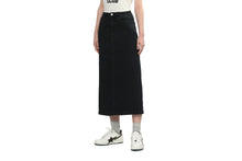 EMBOSSED UNWASHED DENIM MAXI SKIRT #2