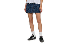 EMBOSSED CAMO DENIM SKIRT