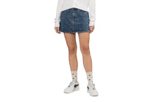 CAMO WASHED DENIM SKIRT