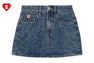CAMO WASHED DENIM SKIRT
