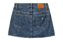 CAMO WASHED DENIM SKIRT