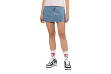 CAMO WASHED DENIM SKIRT