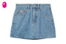 CAMO WASHED DENIM SKIRT