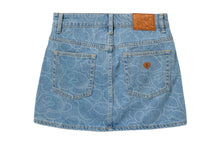 CAMO WASHED DENIM SKIRT