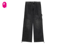 LIGHTWEIGHT DRAWSTRING FASTENING CARGO JEANS