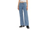 PU BADGE WASHED STRAIGHT CUT JEANS